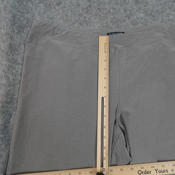 Eileen Fisher Pants Womens 2X Crepe Ankle Pull On Silver Comfort Easy Care - Picture 3 of 9